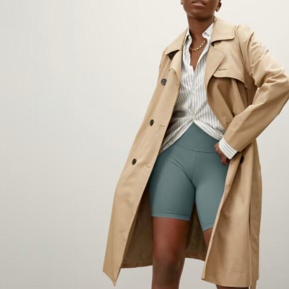 NEW Everlane The Perform High Waisted Athletic Biker Short in Juniper Blue Green - Picture 4 of 9